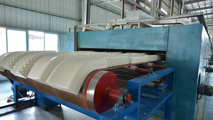 泰国工厂实景拍摄枕头生产线图